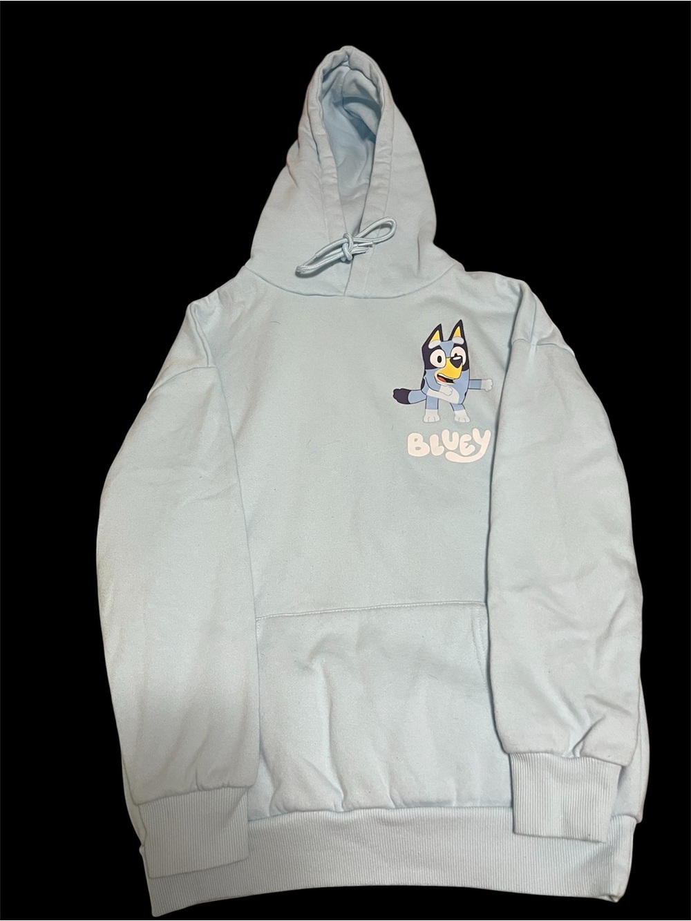 Lucy Light Blue Hoodie with Bluey Label